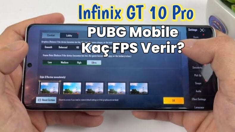 infinix gt 10 pro pubg mobile kaç fps verir