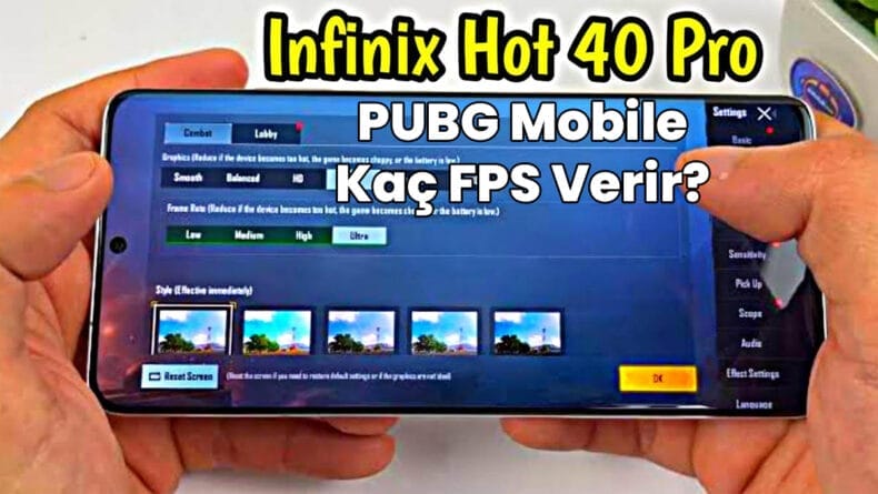 infinix hot 40 pro pubg mobile kaç fps verir